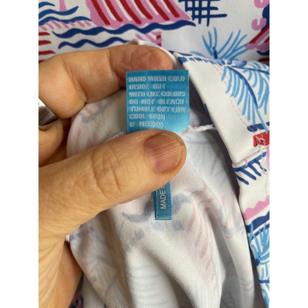 J.McLaughlin Top Catalina Cloth Tropical Palm Print Boat Neck Top XL - Picture 5 of 6